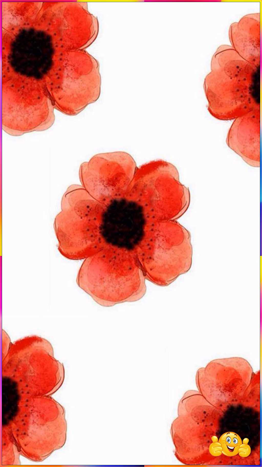 cute red flower wallpaper