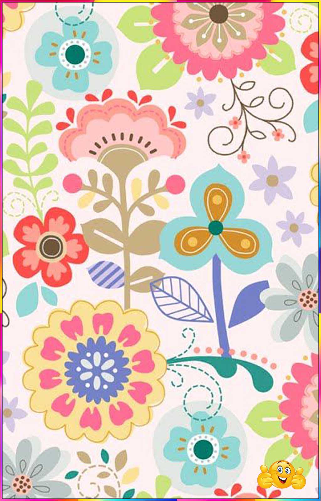 cute cartoon flower wallpaper hd
