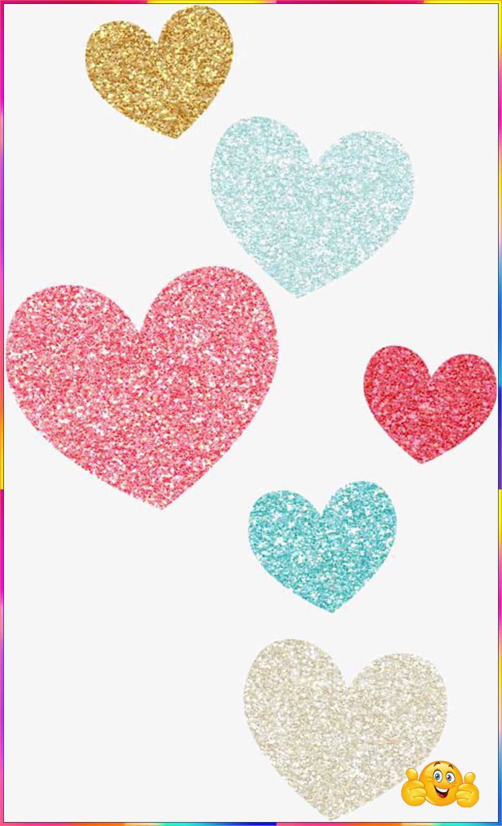 cute glitter heart wallpaper