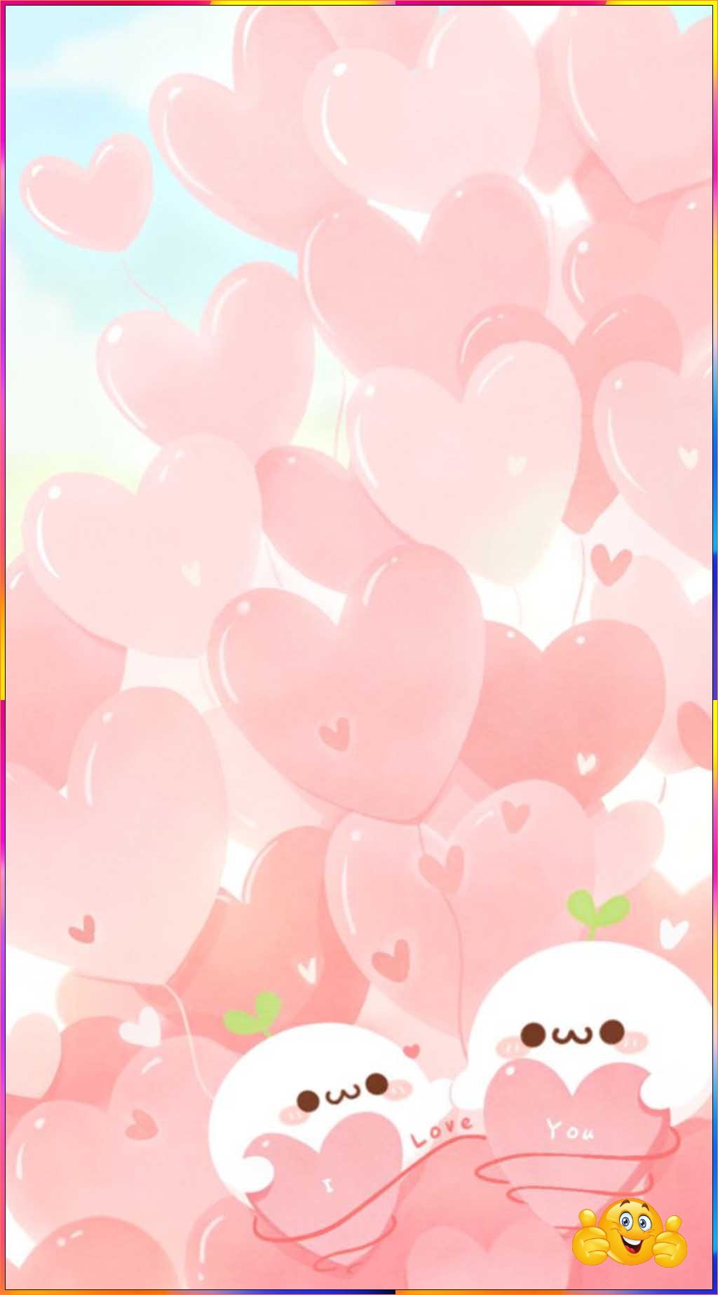cute pink heart wallpaper