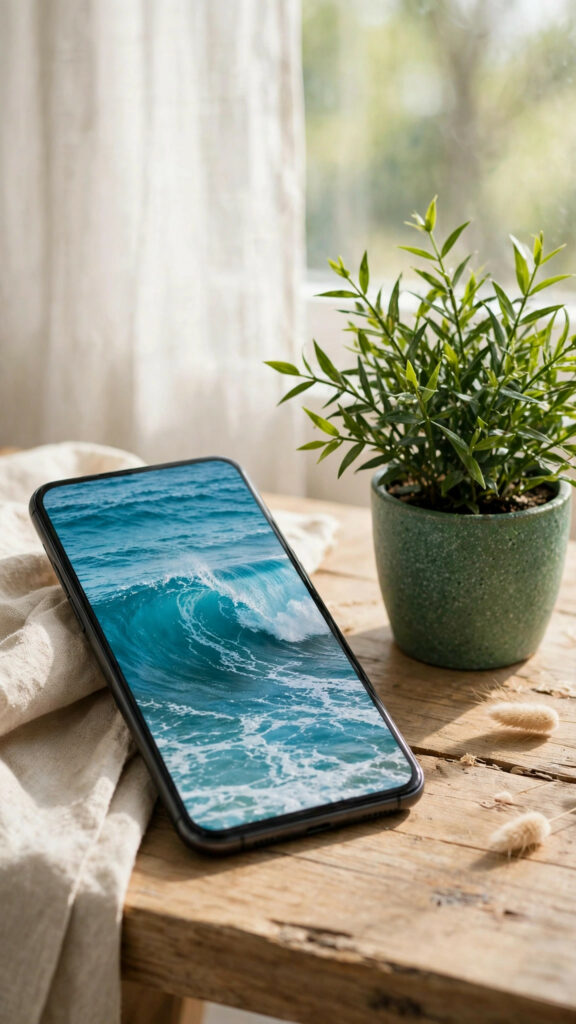 Tapping Wallpaper in Settings
