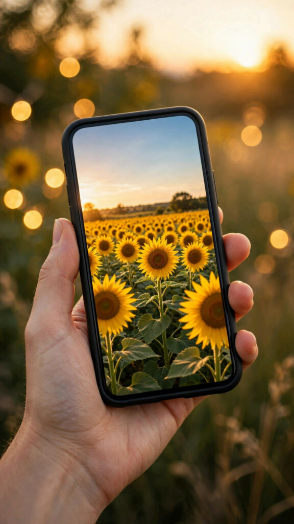 Wallpaper positioned around iPhone widgets