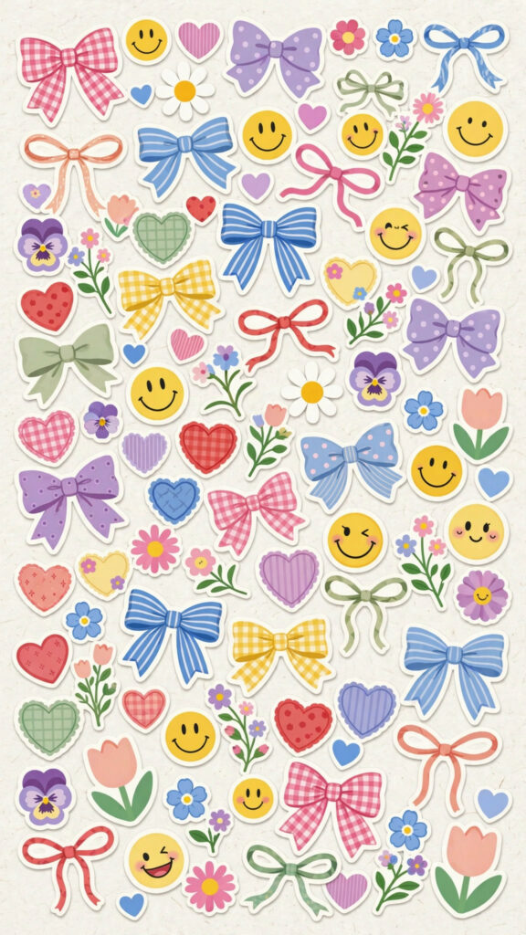 Colourful confetti dots preppy wallpaper