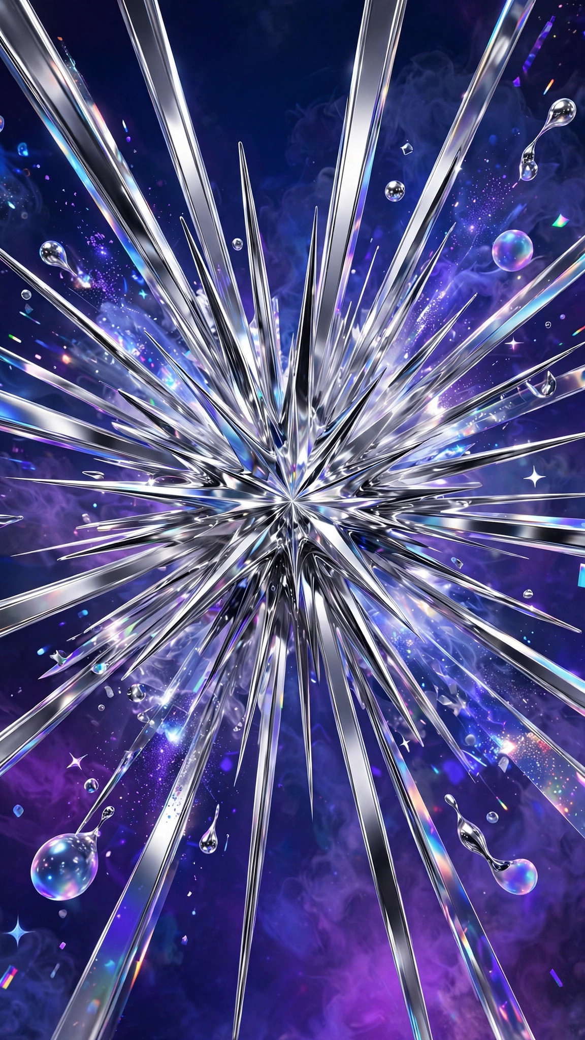 Y2K chrome aesthetic wallpaper
