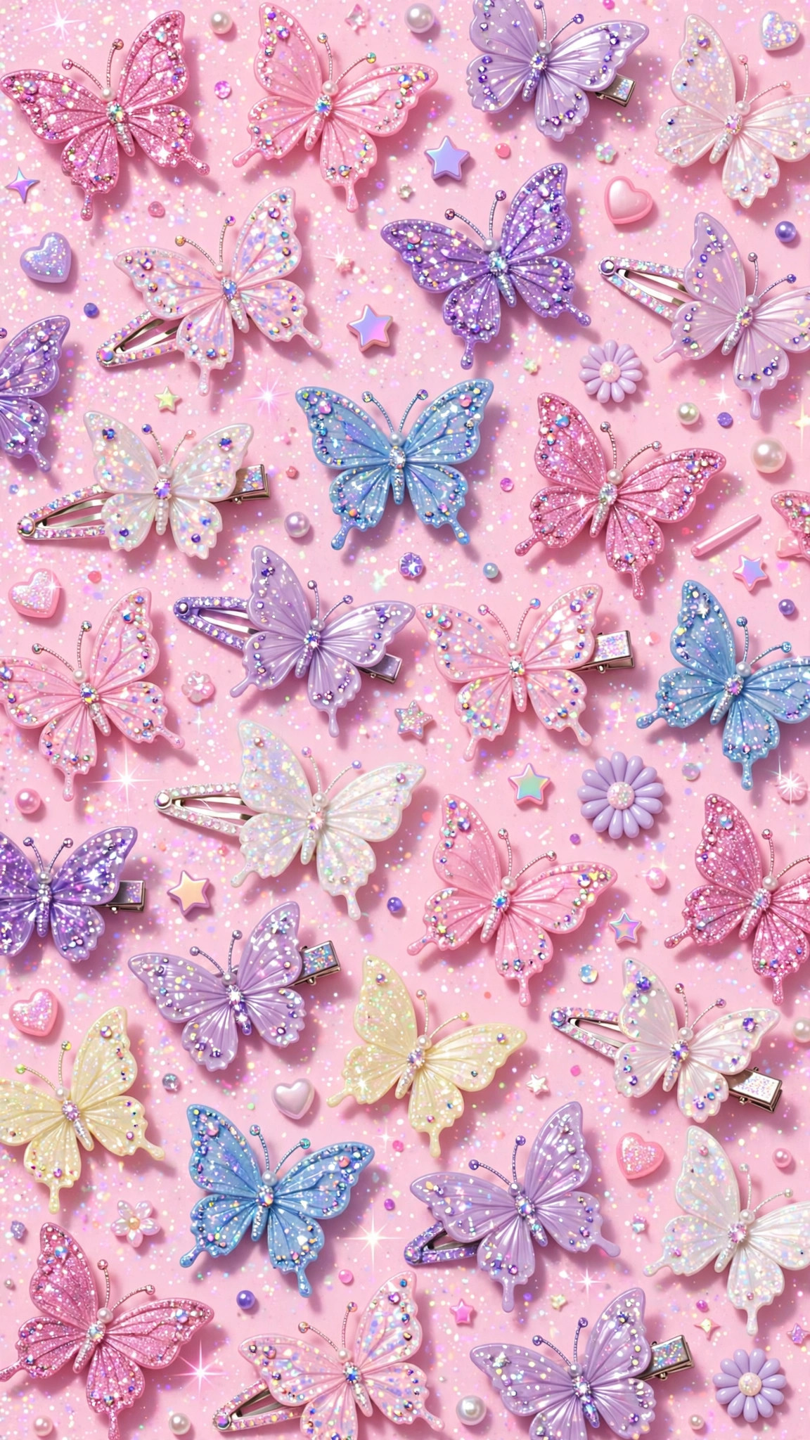 Y2K butterfly and flip-phone nostalgia wallpaper