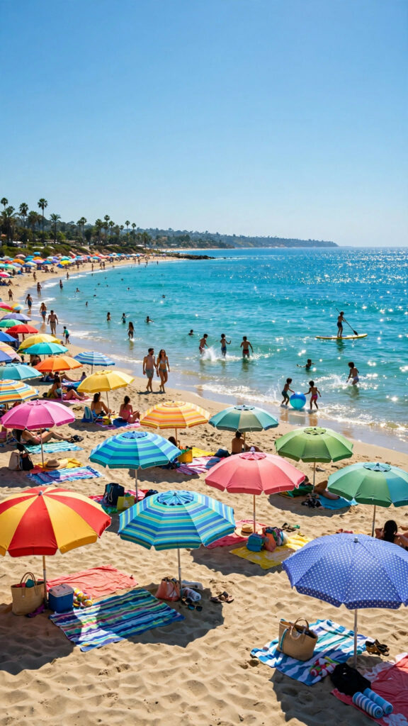 Summer beach day wallpaper