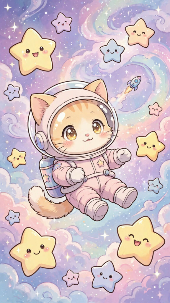Cute anime character under cherry blossom petals