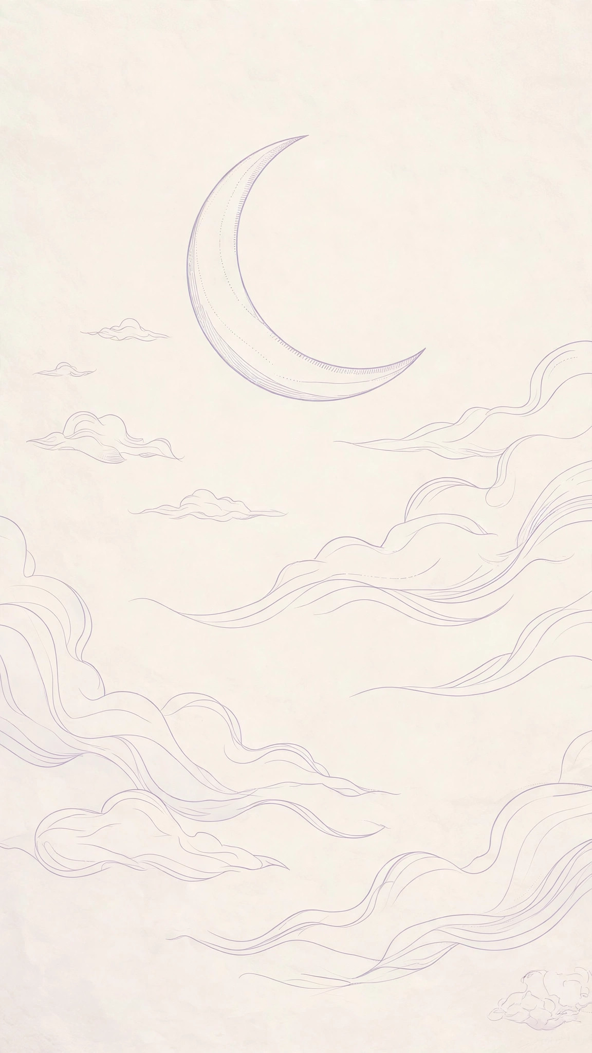 Tidy minimalist wallpaper in muted pastel shades