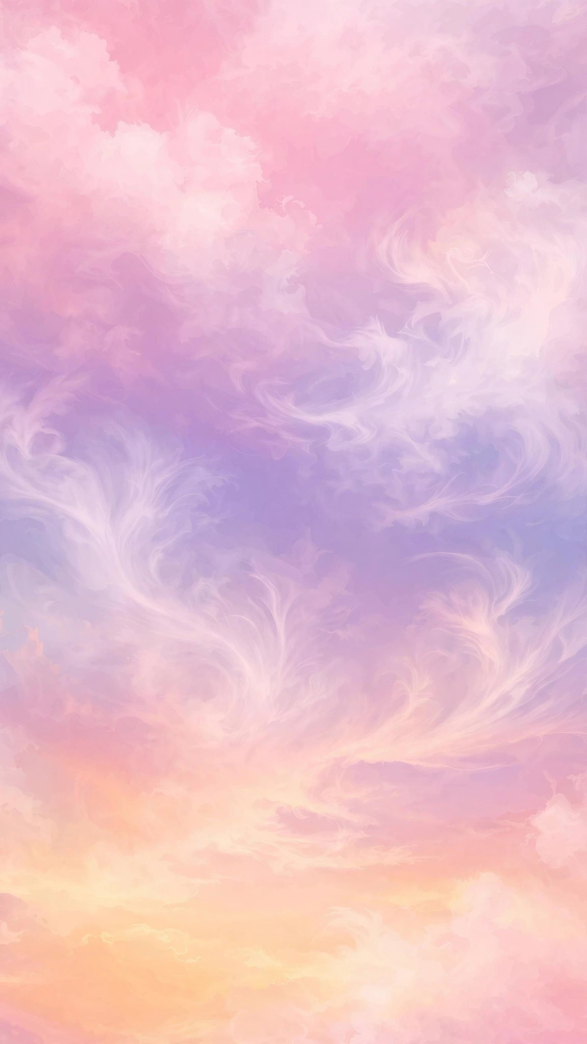 Dreamy sunset-orange gradient phone wallpaper