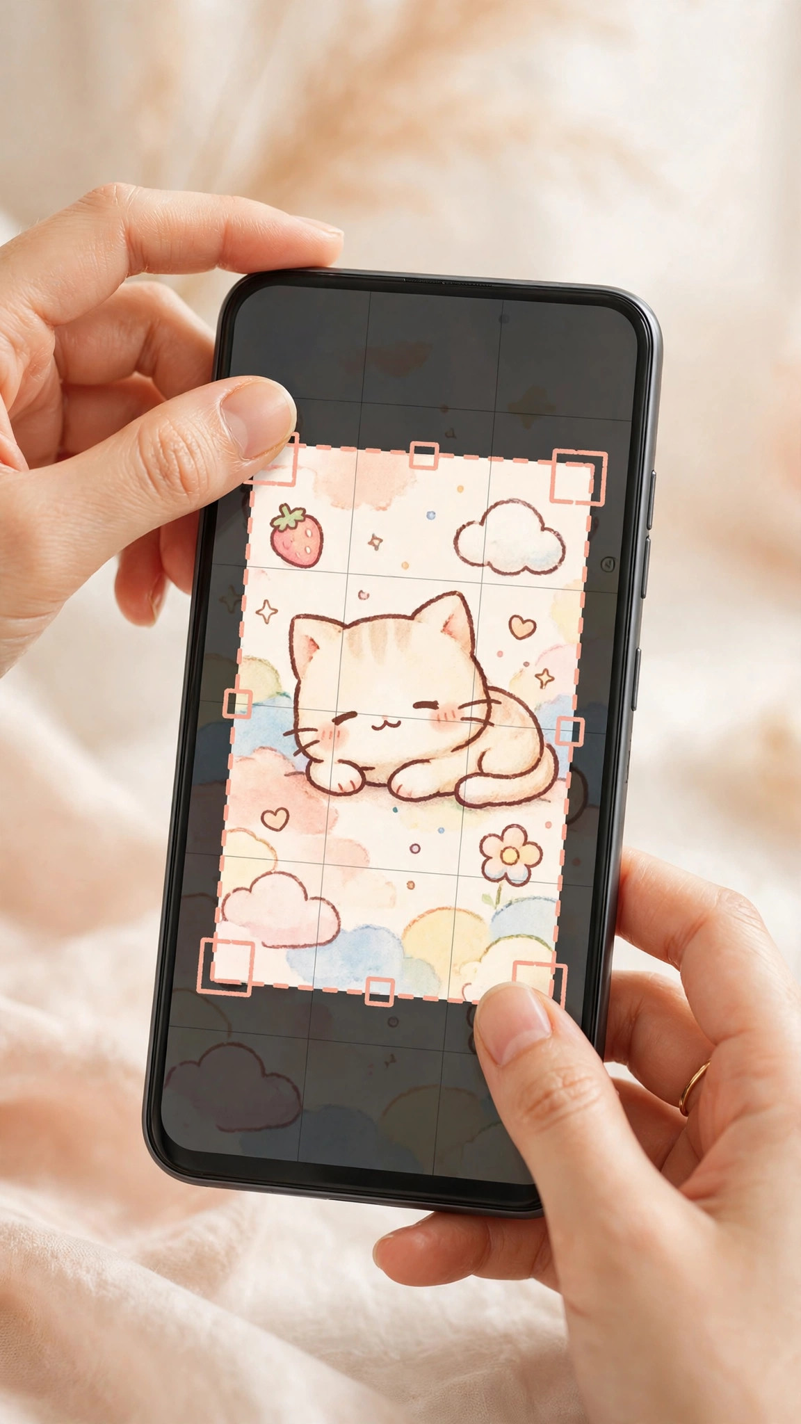 Choosing Change wallpaper and My photos on Android