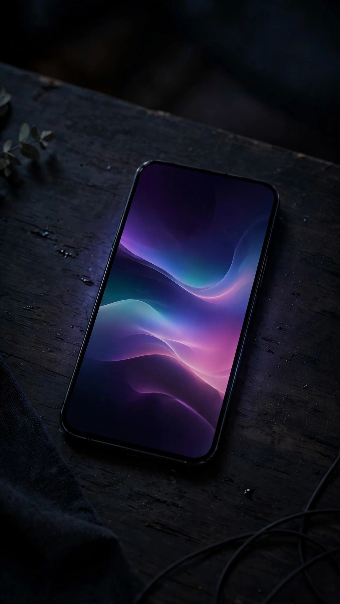 Dark wallpaper paired with Android dark mode