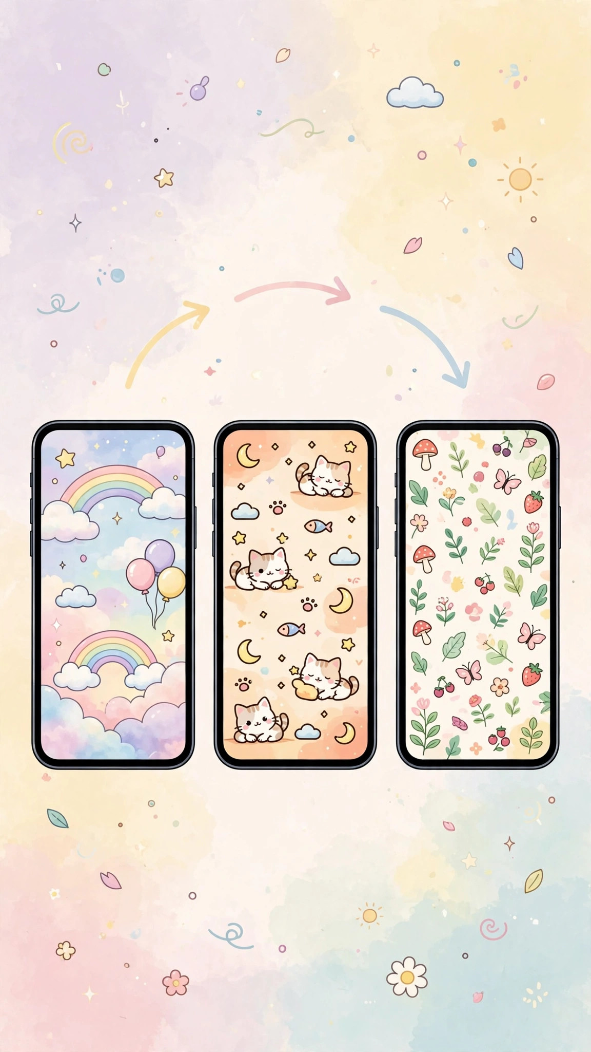 Simple home screen wallpaper for readability