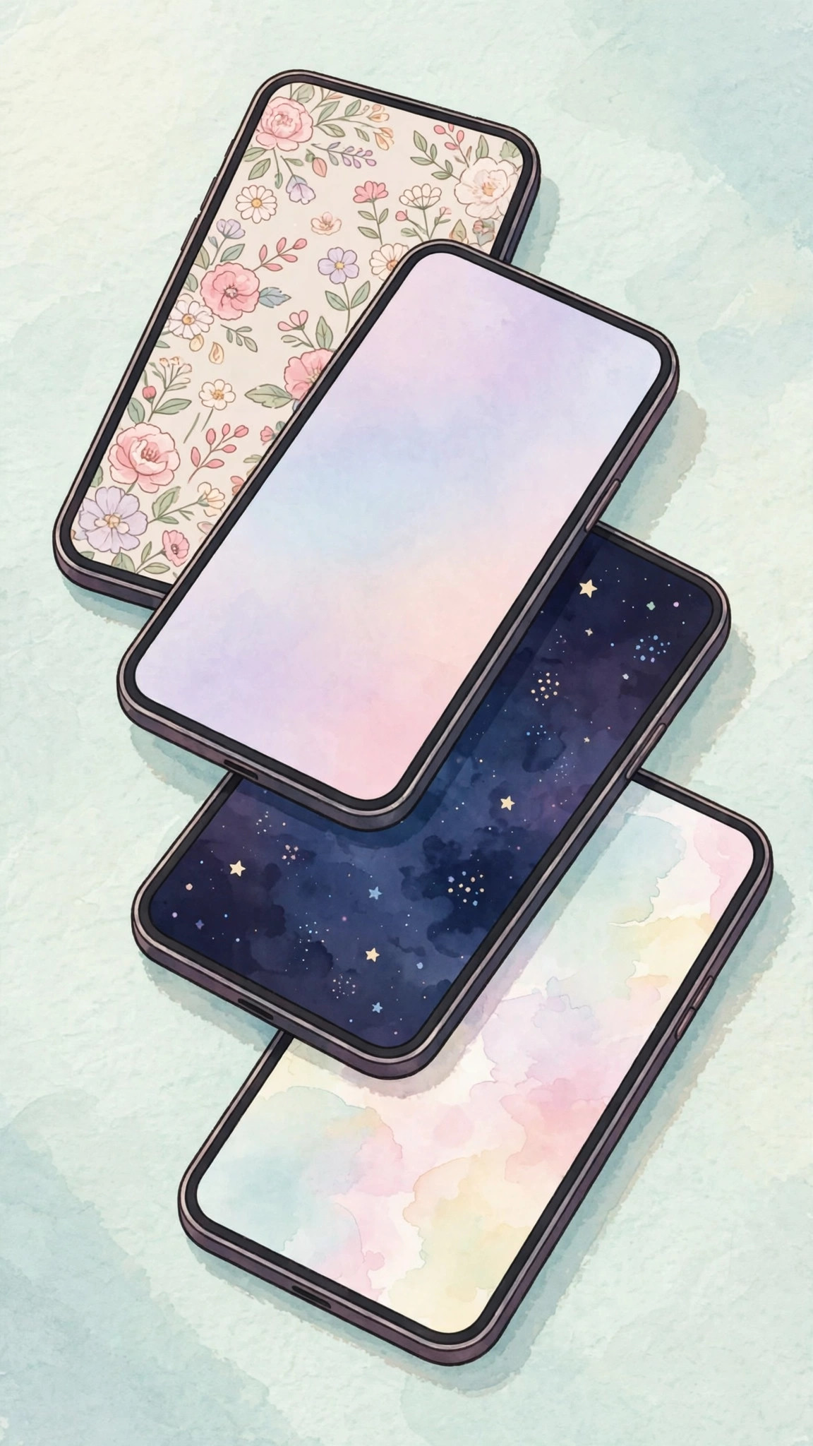 Colourful phone wallpaper for Android