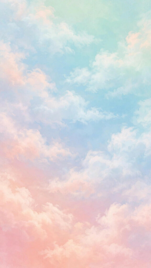 Pastel cloud gradient phone wallpaper
