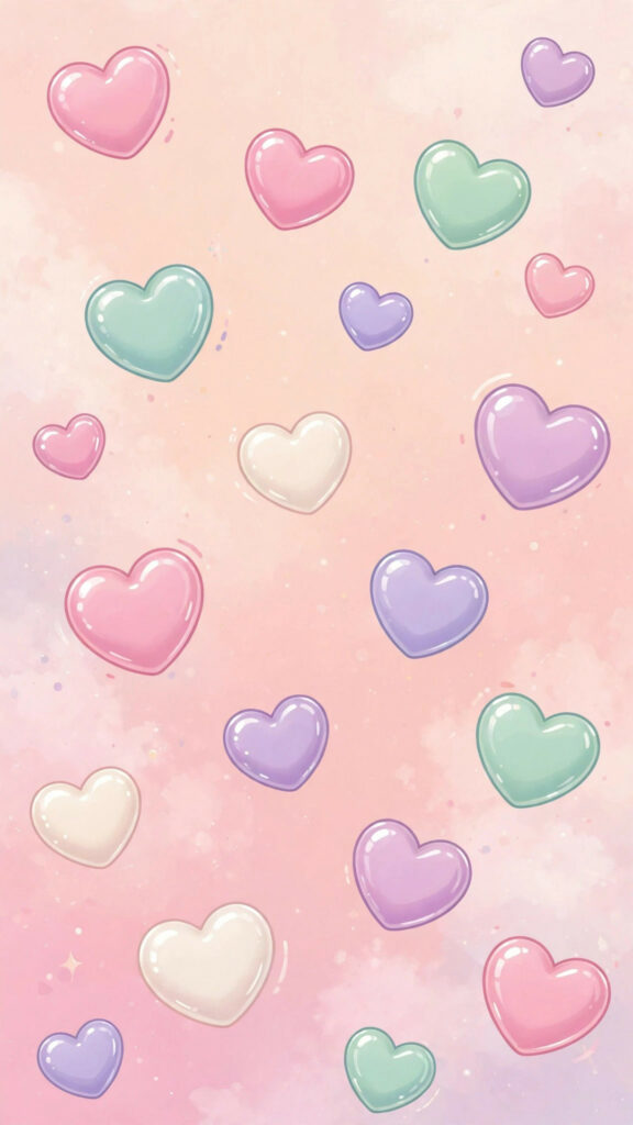 Delicate pastel floral wallpaper