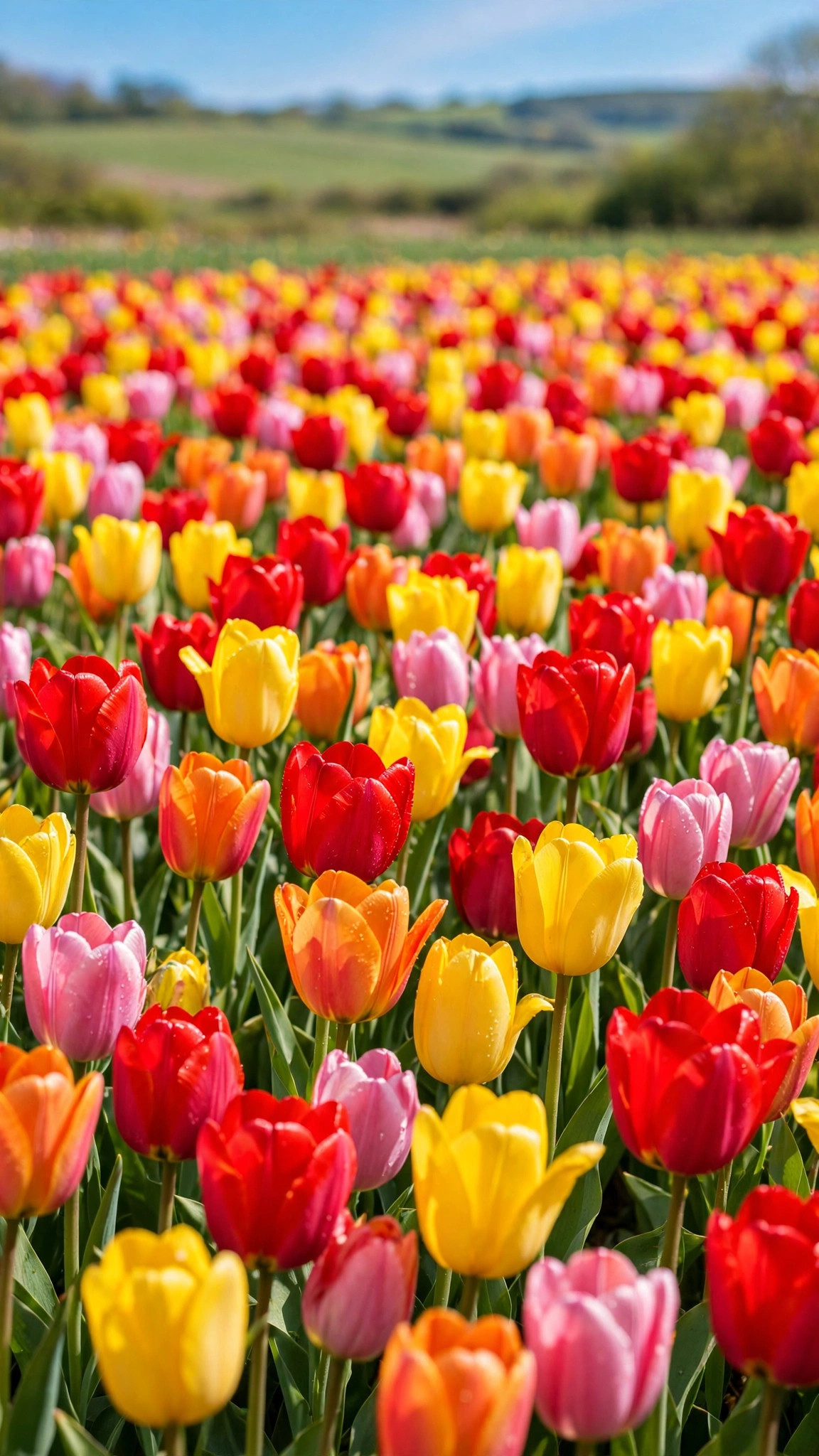 Bright colorful floral wallpaper