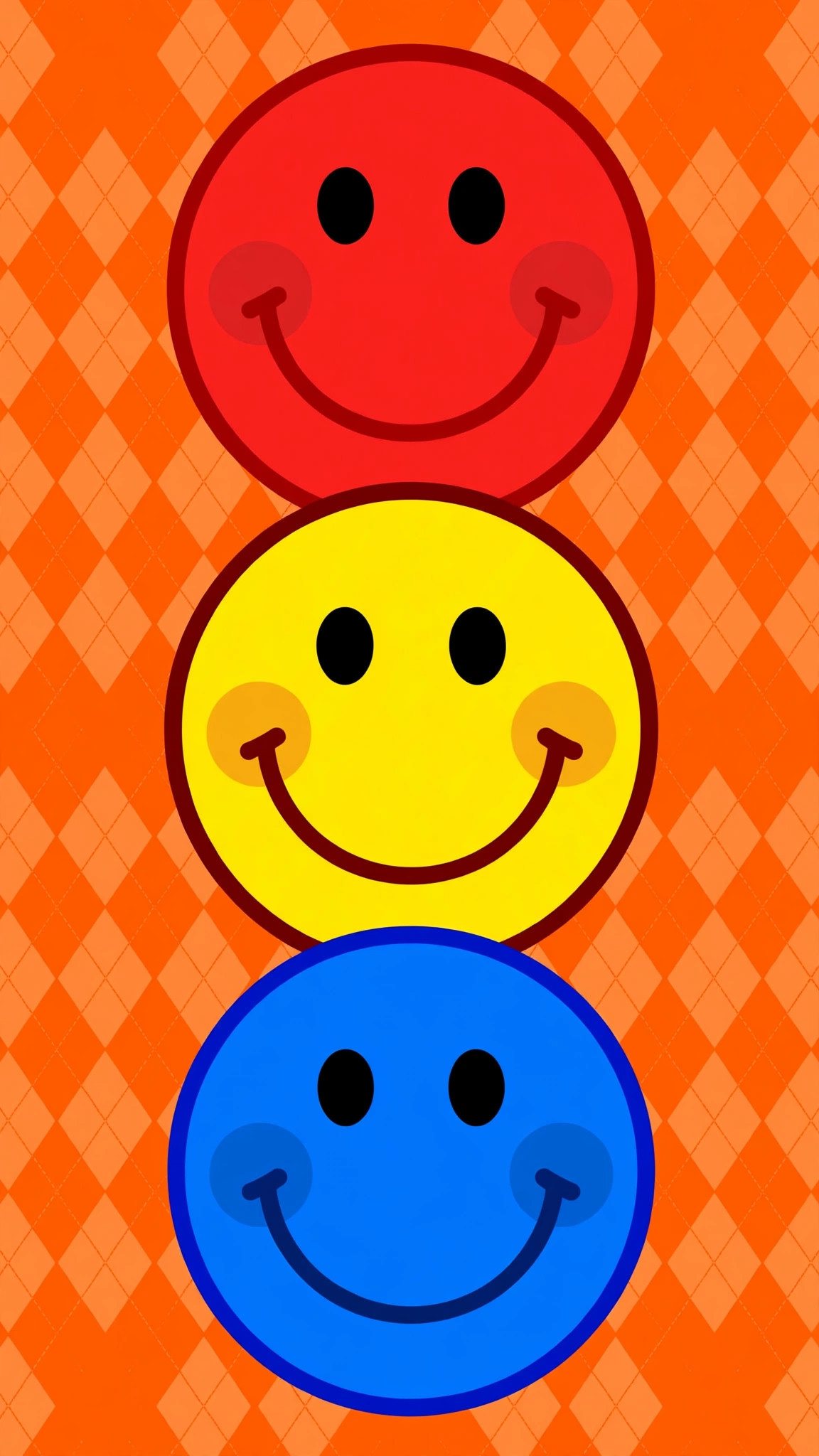Rainbow smiley faces wallpaper