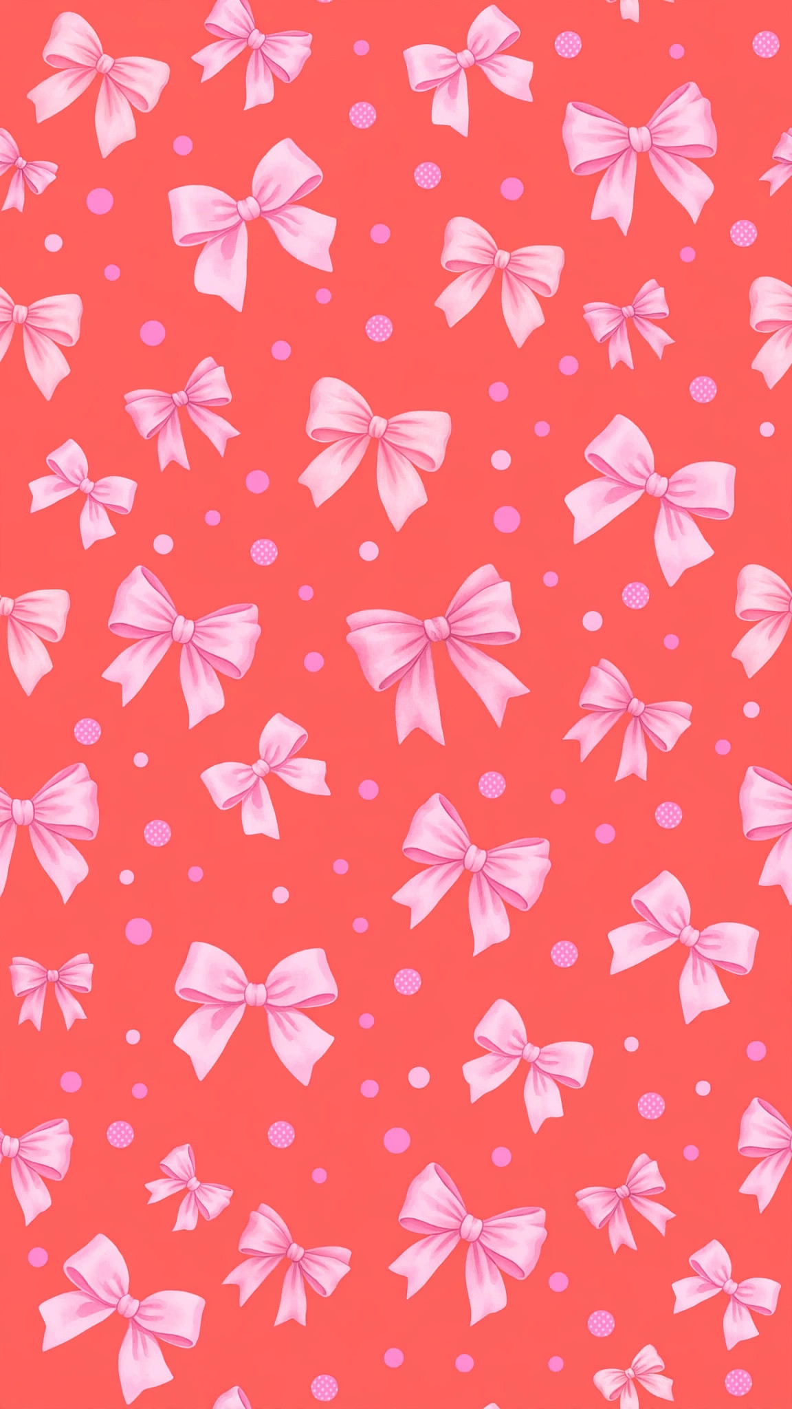 Pink bows preppy wallpaper