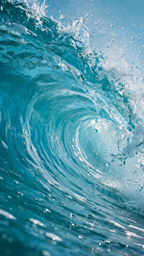 Turquoise waves beach wallpaper
