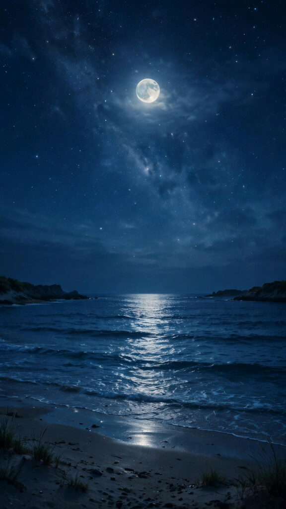 Winter beach scene wallpaper