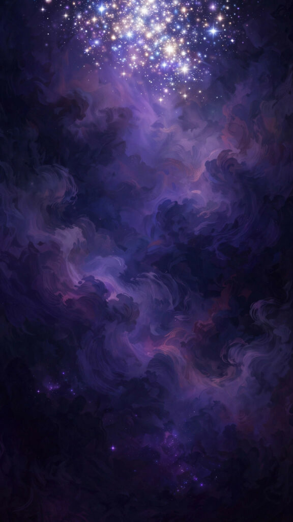 Deep blue cosmic dust phone wallpaper