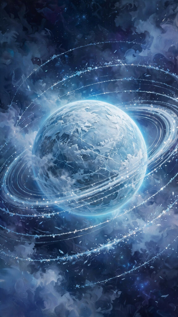 Moonlit night sky phone wallpaper