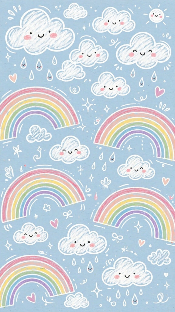 Decorating wallpaper with stickers