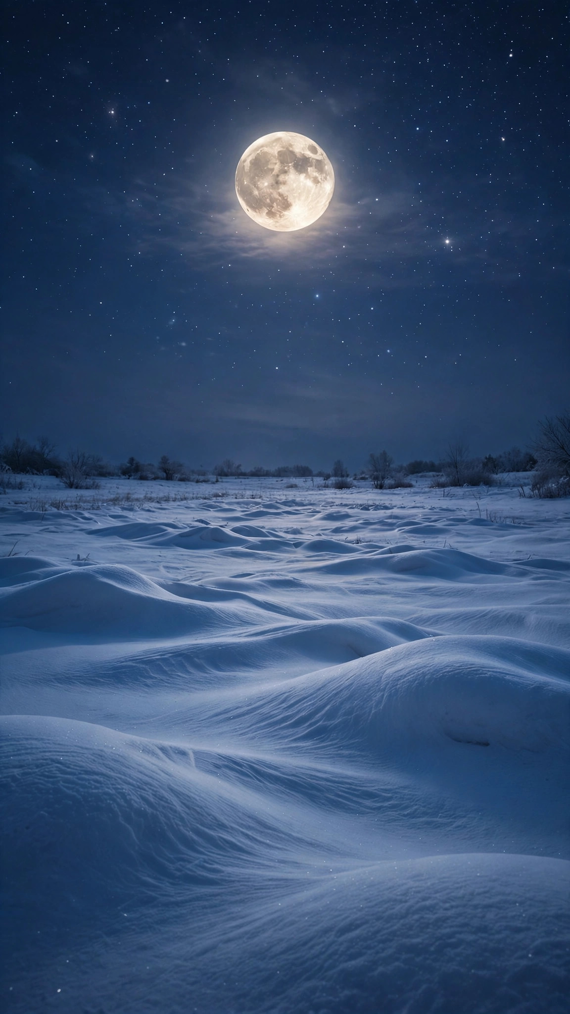 Fresh powder snow landscape wallpaper