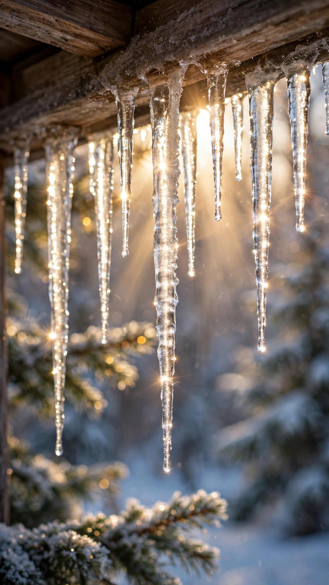 Frosted winter morning wallpaper