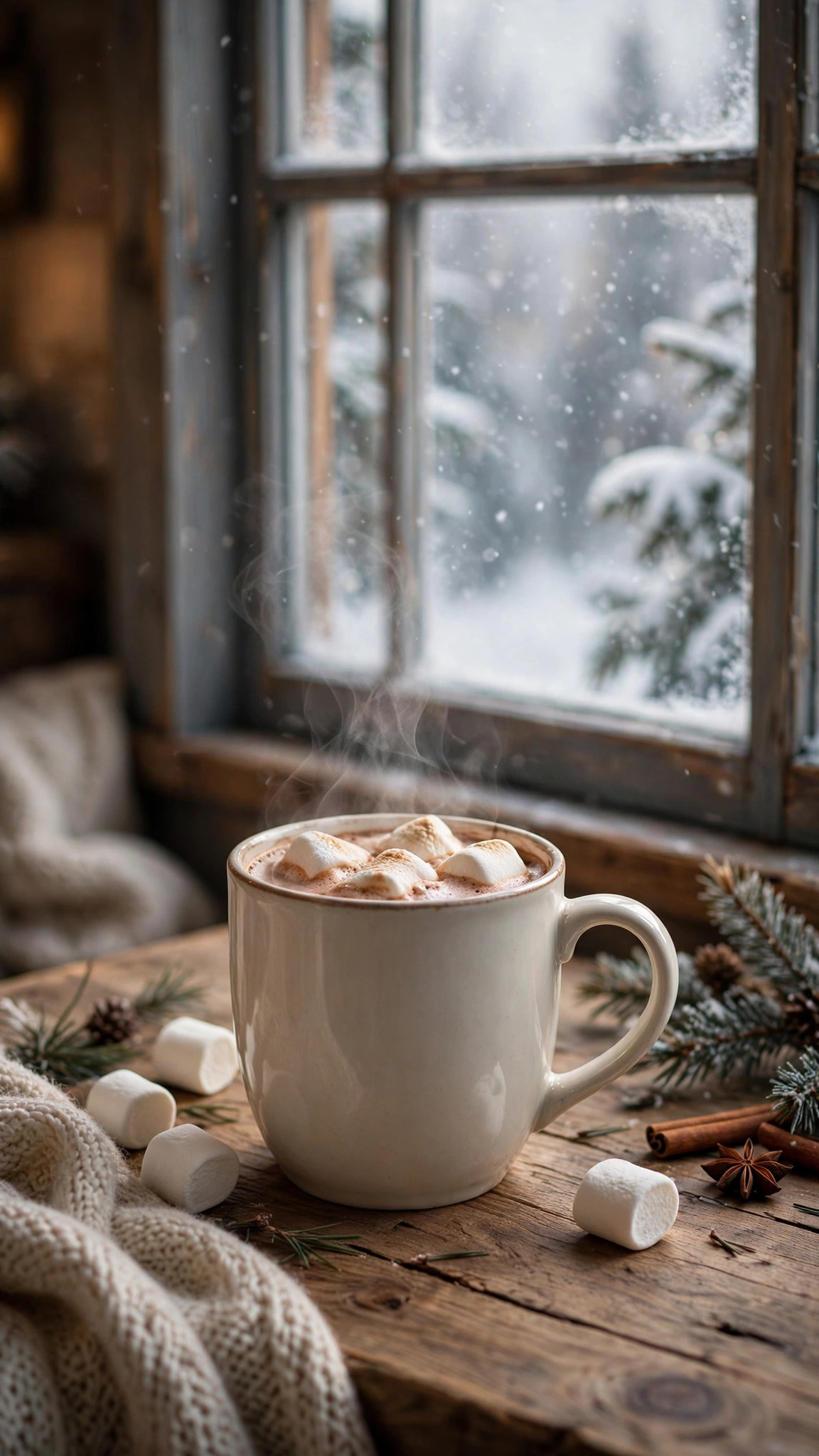 Amber and honey toned winter wallpaper