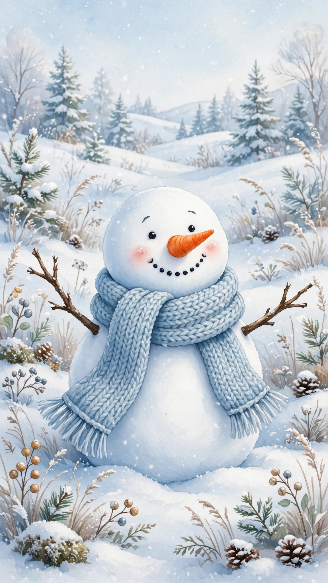 Twinkling winter lights wallpaper